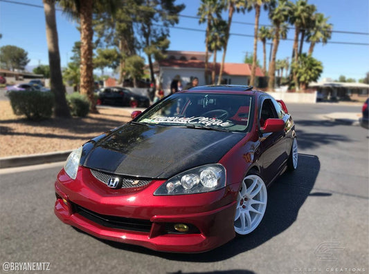 02-06 Acura RSX Carbon Fiber Dritech OEM type carbon fiber hood