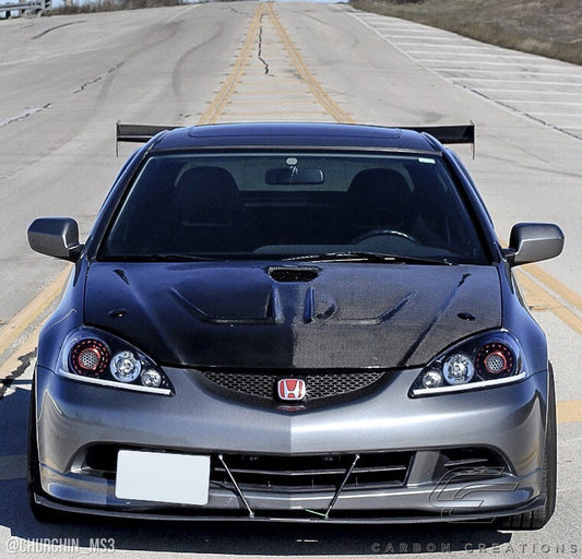 02-06 Acura RSX Carbon Fiber Dritech Type M carbon fiber hood