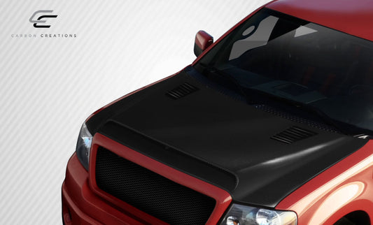 04-08 Ford F-150 Carbon Fiber Super Snake type carbon fiber hood