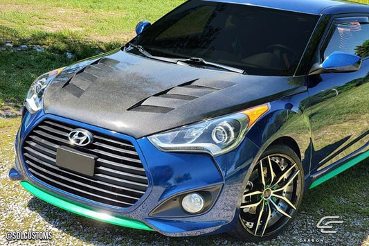 12-17 Hyundai Veloster Hyundai Veloster CF AM-S carbon fiber hood