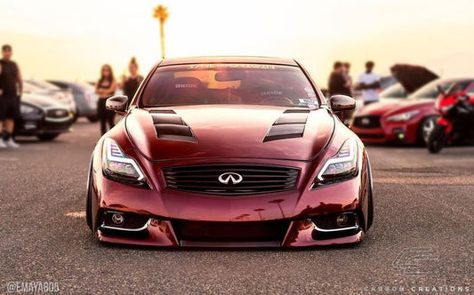 08-15 Infiniti G Coupe G37 Q60 CF DriTech AM-S carbon fiber hood