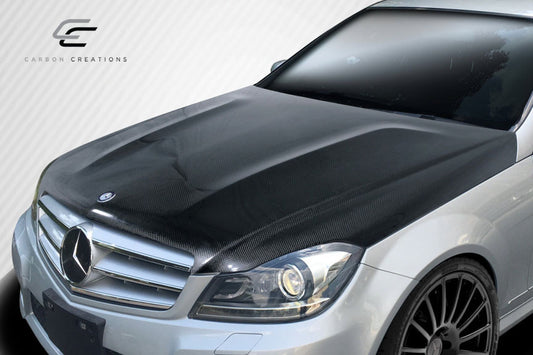 12-14 Mercedes C Class W204 CF C63 type carbon fiber hood
