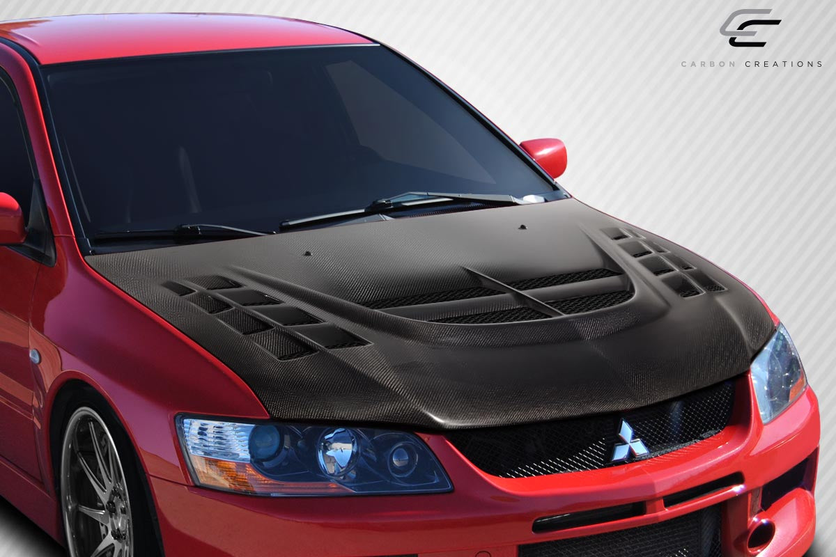 03-06 Mitsubishi Lancer EVO 8 9 CF DriTech VT-X carbon fiber hood