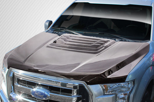 15-20 Ford F-150 Carbon Fiber Raptor type carbon fiber hood