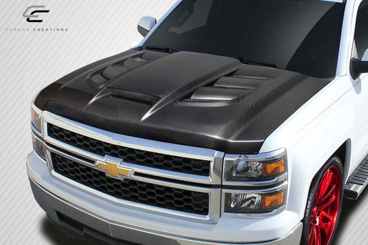 14-15 Chevry Silverado Carbon Fiber Viper type carbon fiber hood