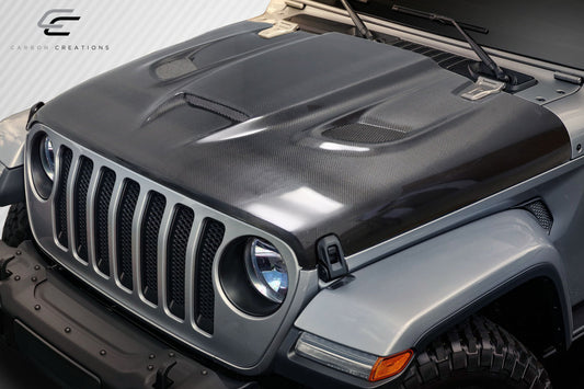 19-23 Jeep Wrangler JL Gladiator JT Hellcat type carbon fiber hood