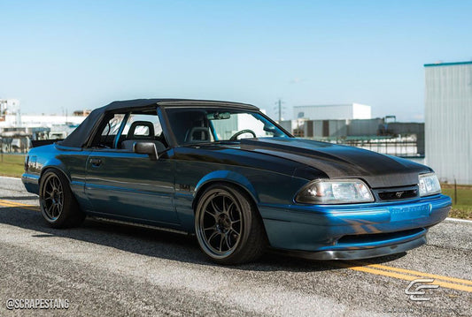 1987-93 Ford Mustang Carbon Fiber 2" Cowl carbon fiber hood