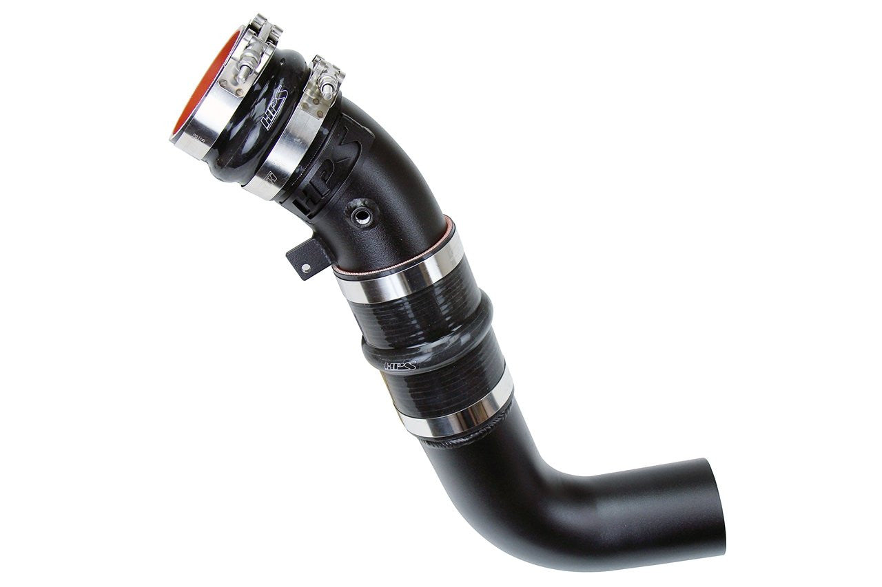 HPS Black InterCooler Charge Pipe with Silicone Boots Cold Side 17-120WB