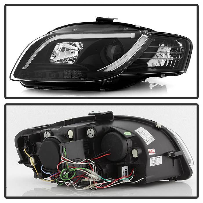 2006 Audi A4 Light Bar DRL Projector Headlights black