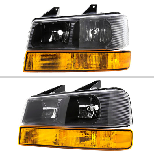 2004 Express GMC Savana OE Spec-D black aftermarket headlights