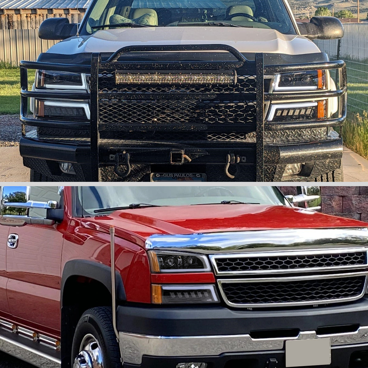 Spec-D 07 Silverado Avalanche Pro Bumper headlights