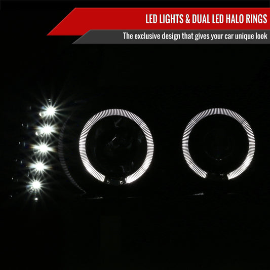 2005 Colorado GMC Canyon Halo Projector Spec-D aftermarket headlights