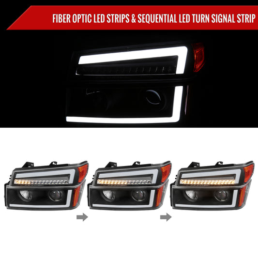 2005 Colorado GMC Canyon Pro Spec-D aftermarket headlights