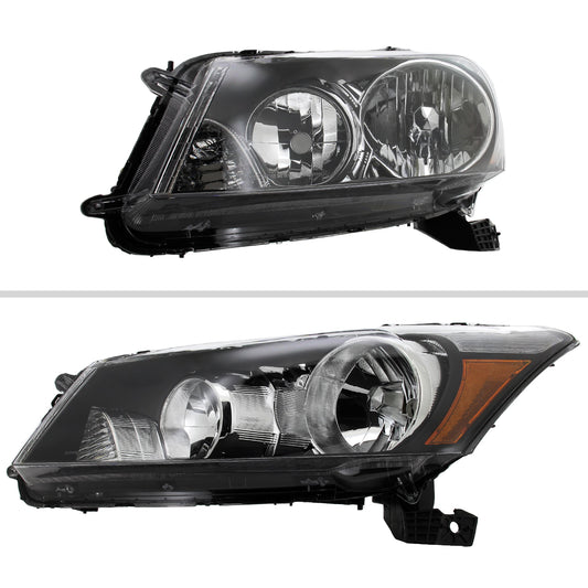 2009 Honda Accord 4DR OE Spec-D black aftermarket headlights