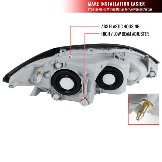 2005-2006 Toyota Camry Chrome Spec-D Headlights