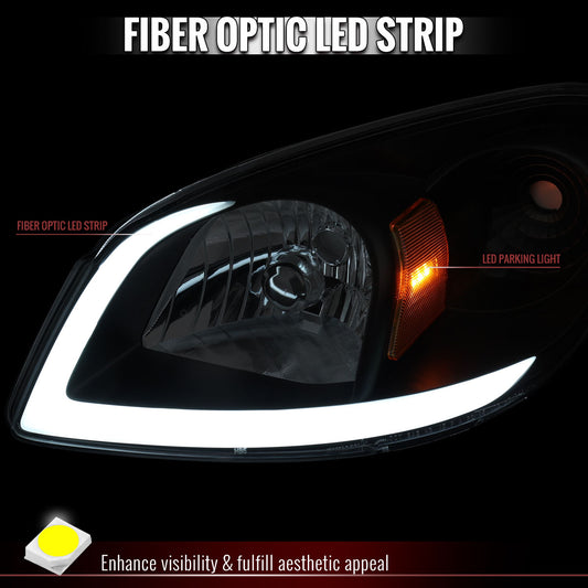 2006 Cobalt Pontiac G5 Pursuit Spec-D black aftermarket headlights