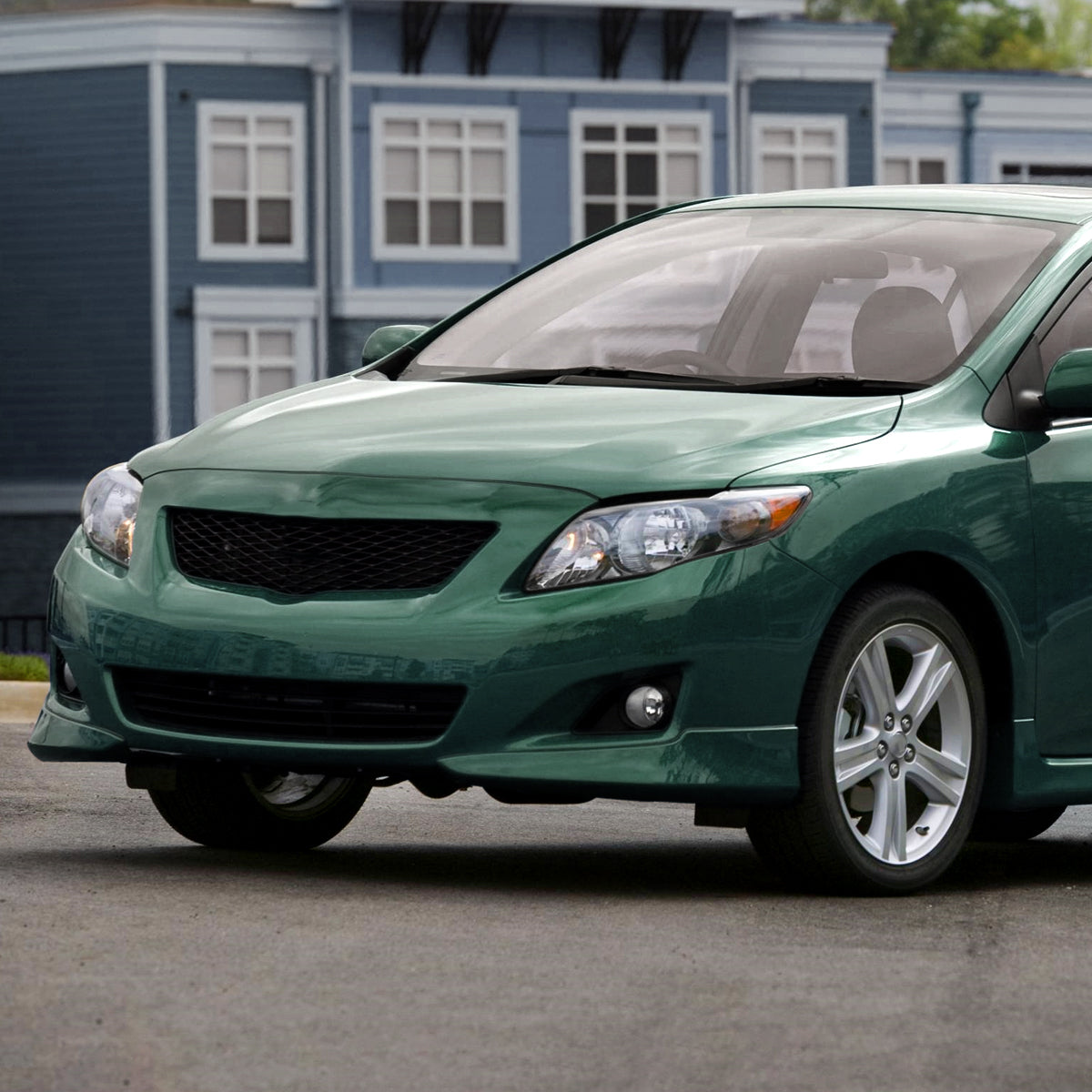 Spec-D 2009-2010 Toyota Corolla OE Style Crystal w/ Amber Reflector Black Headlights