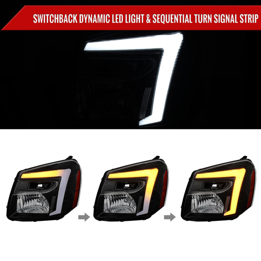 2006 Equinox OE Turn Spec-D black aftermarket headlights