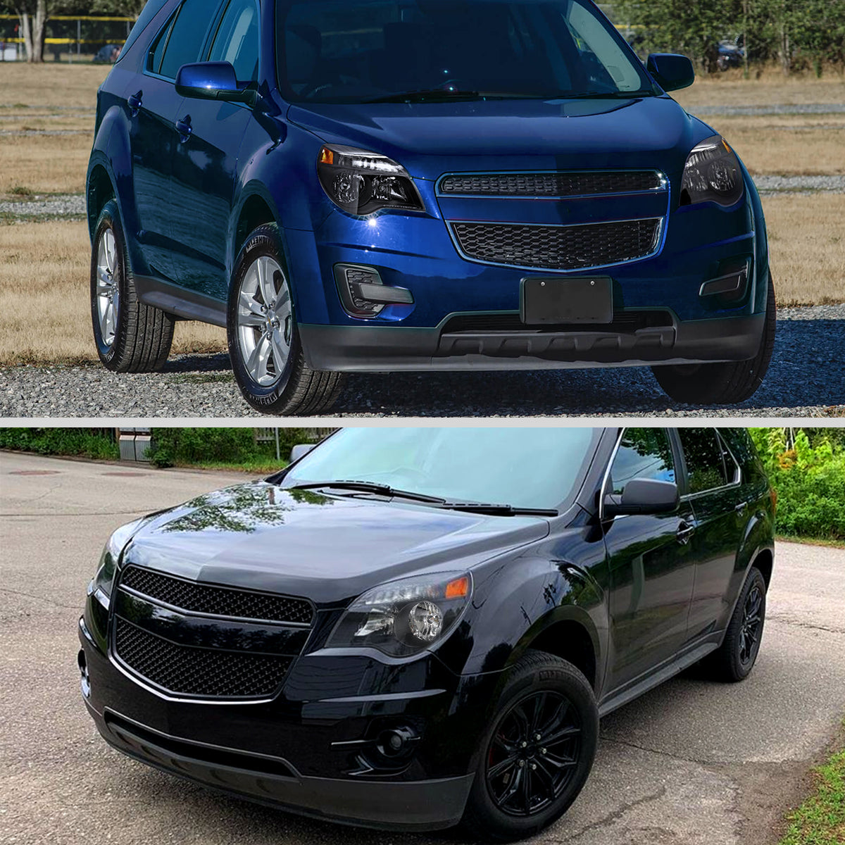 Spec-D 14 Chevy Equinox OE black headlights