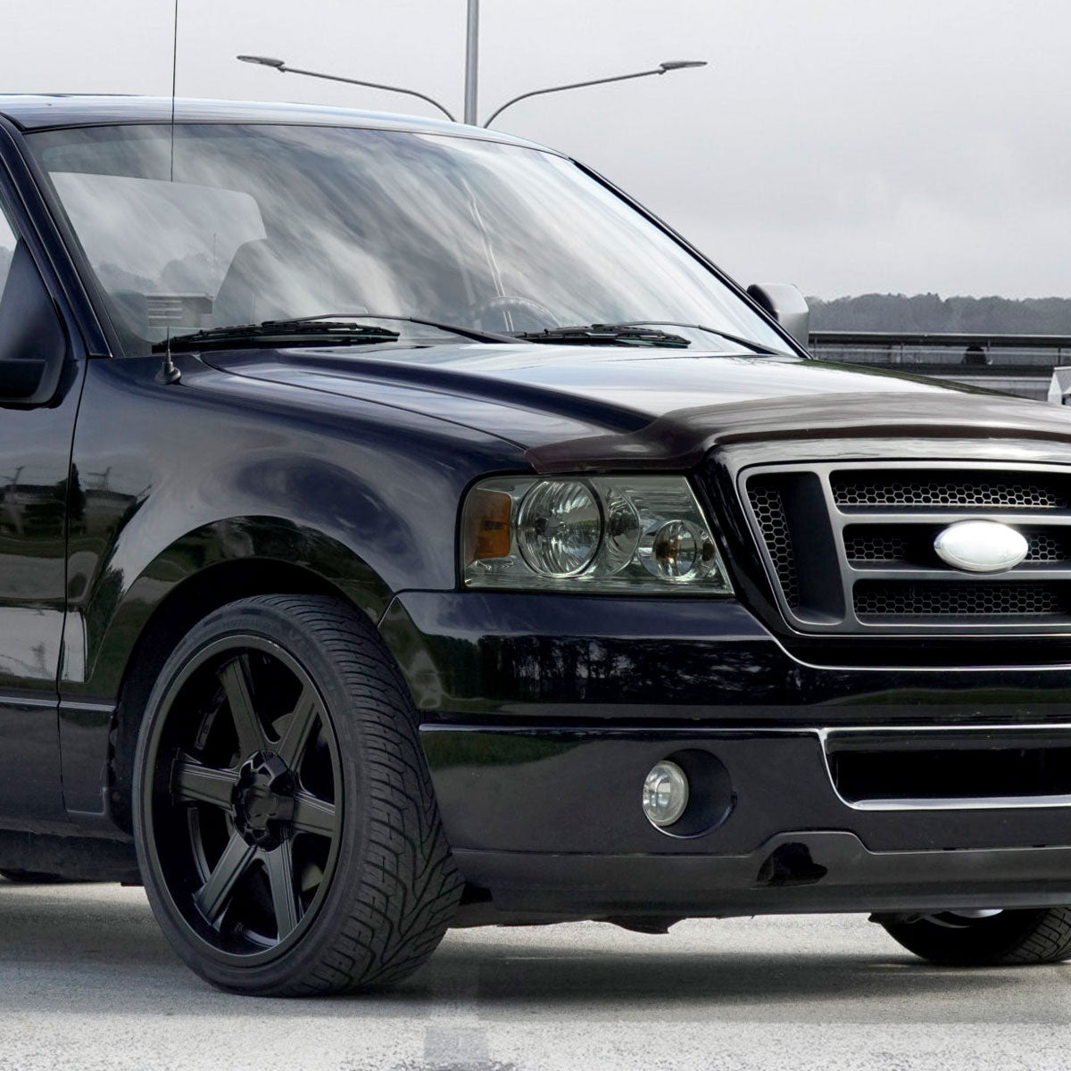 Spec-D 08 F-150 Lincoln Mark LT smoked Factory style headlights