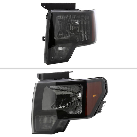 2010 Ford F-150 OE Spec-D black aftermarket headlights