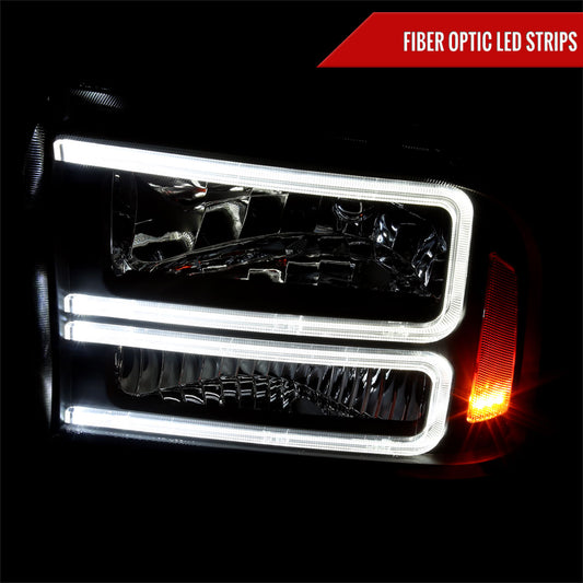 2006 F250 F350 F450 F550 Spec-D black aftermarket headlights