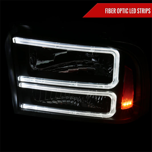 2006 F250 F350 F450 F550 Spec-D Black Smoked aftermarket headlights