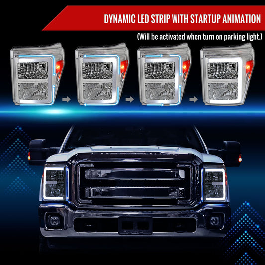 2012 F-250 F-350 F-450 F-550 Spec-D aftermarket C-Bar Headlights