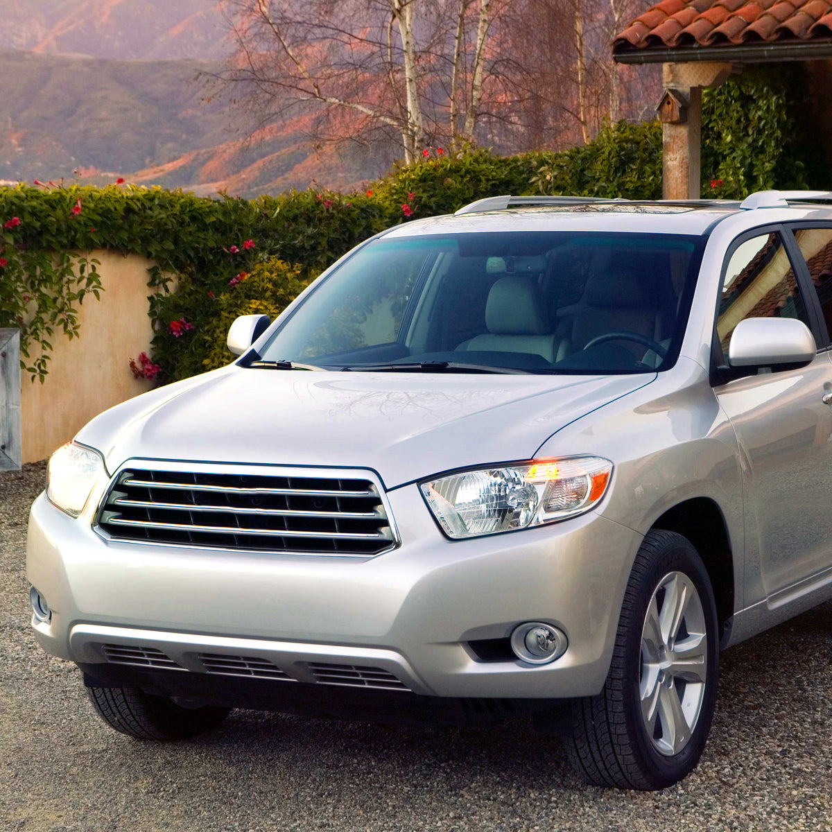 Spec-D 09 Highlander Factory Halogen Replacement chrome headlights