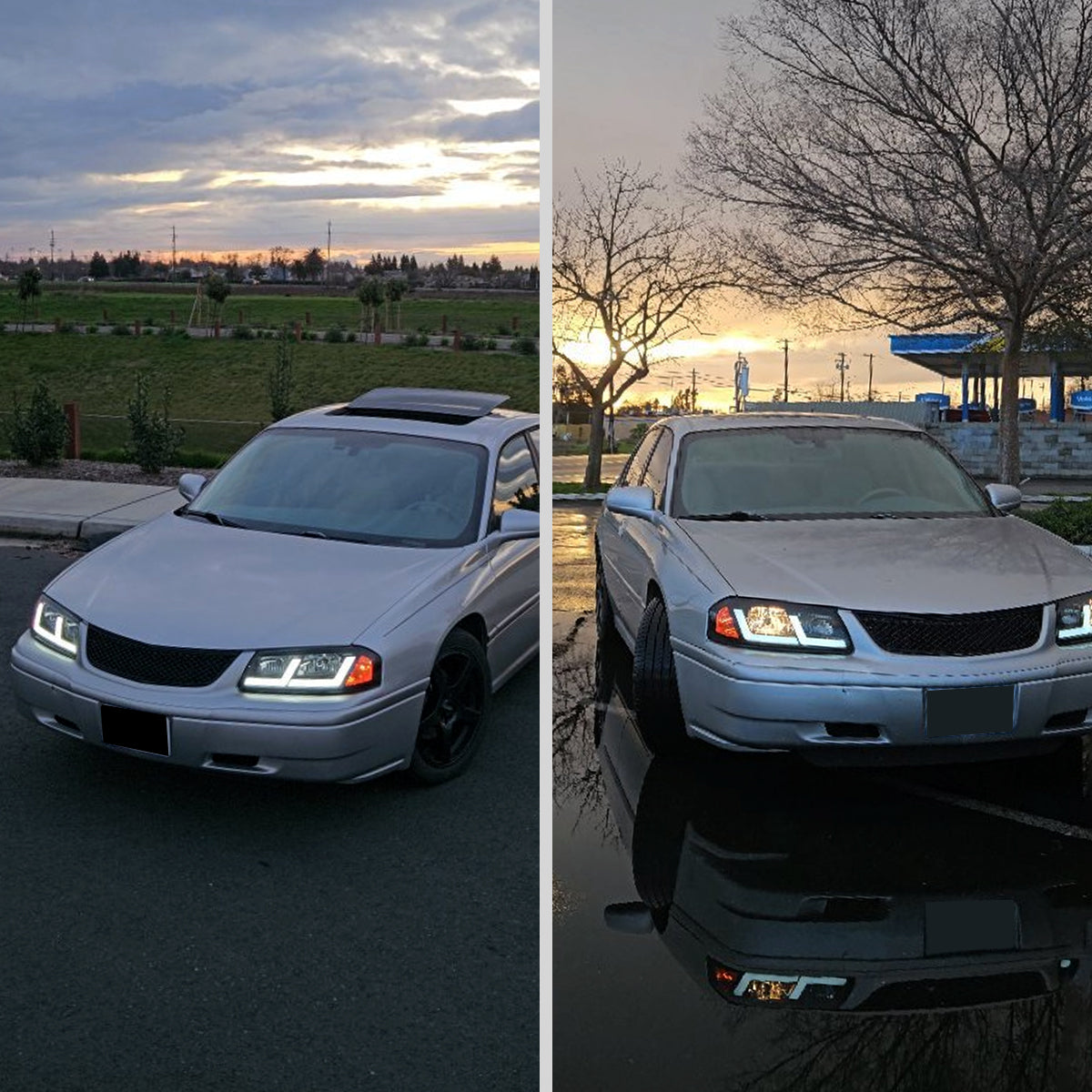 Spec-D 04 Chevy Impala Factory style black headlights