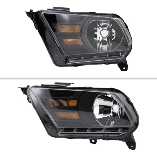 2011 Ford Mustang Factory Spec-D black aftermarket headlights