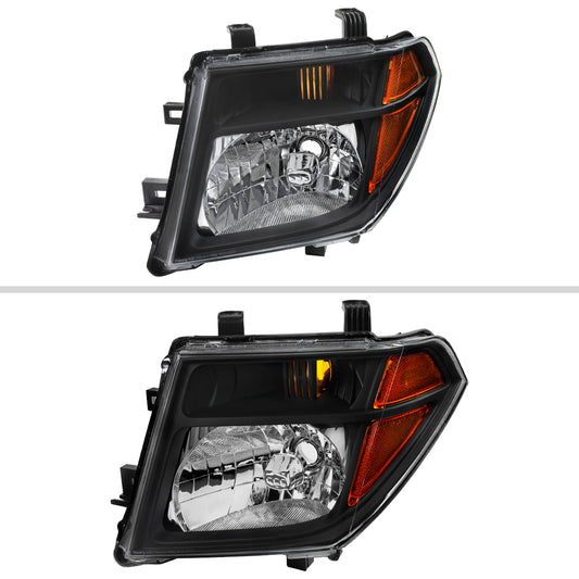 2006 Frontier Pathfinder OE Spec-D black aftermarket headlights