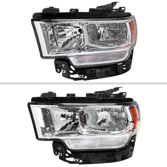 Spec-D 2019-2024 Ram 2500 3500 Left Headlight Chrome Housing Clear Lens