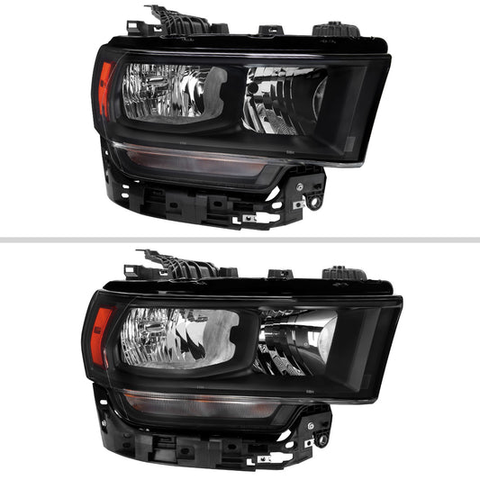 Spec-D 2020-2024 Ram 2500 3500 Right Headlight Black Housing Clear Lens