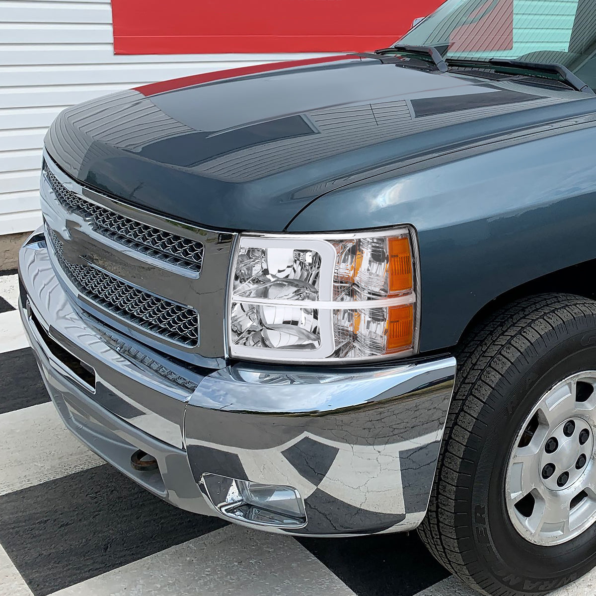 Spec-D 11 chevrolet Silverado 2500HD 3500HD chrome headlights