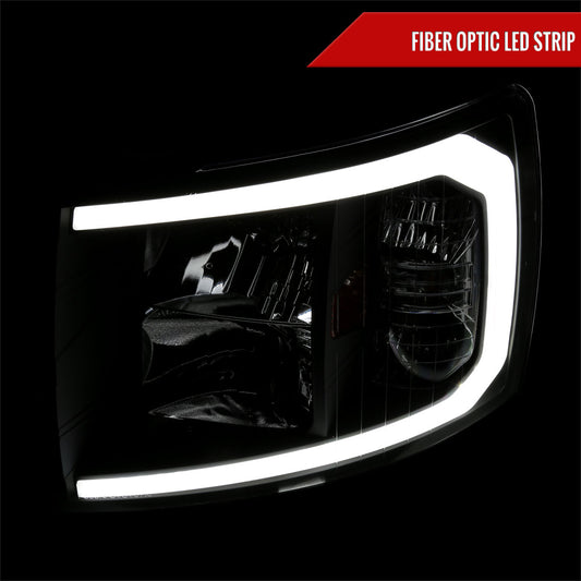 2008 Silverado 2500HD 3500HD Spec-D black aftermarket C Bar Headlights