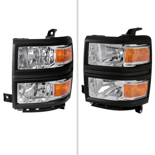 2015 Chevy Silverado OE V2 Spec-D chrome aftermarket headlights