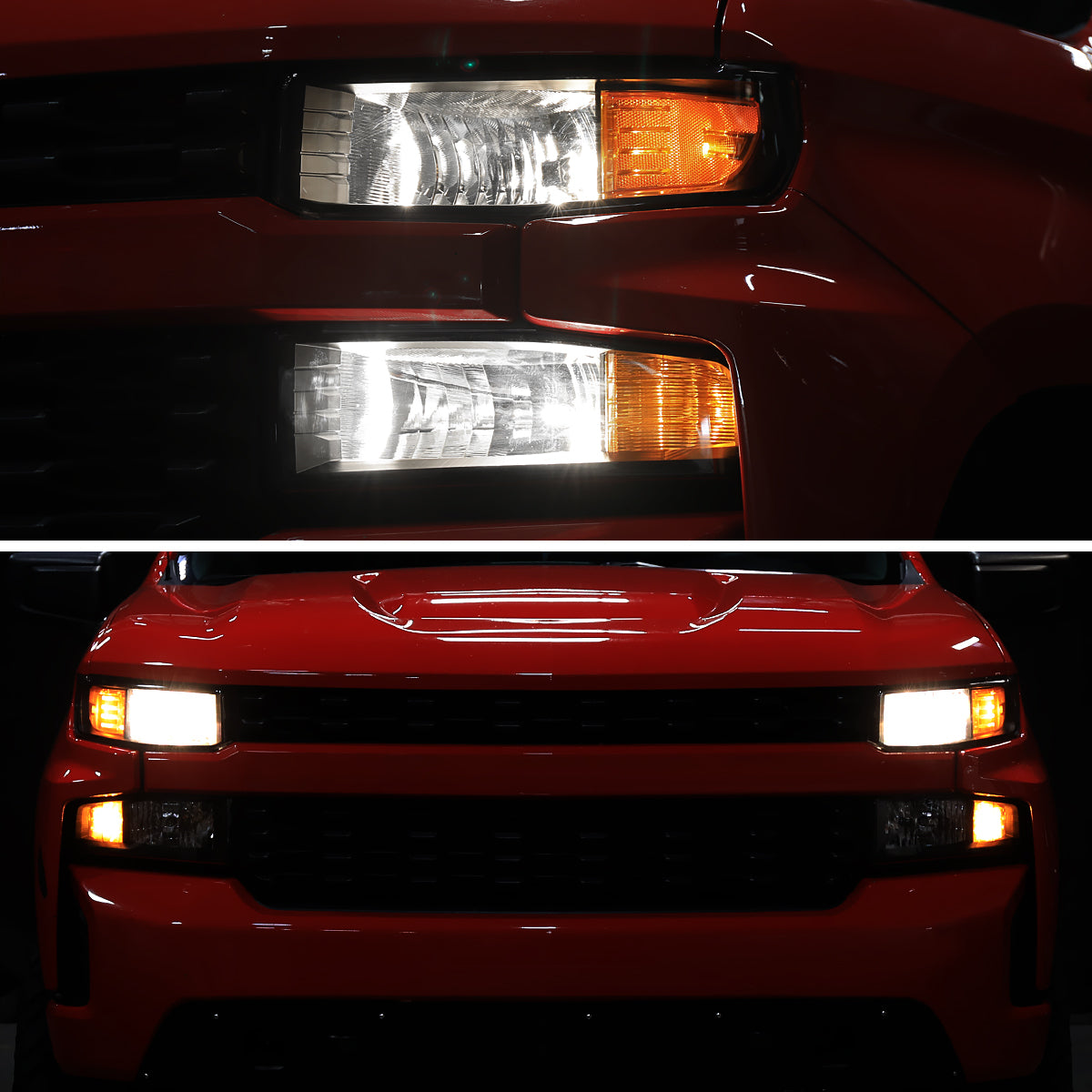 Spec-D 20 Chevy Silverado OE Pro black headlights