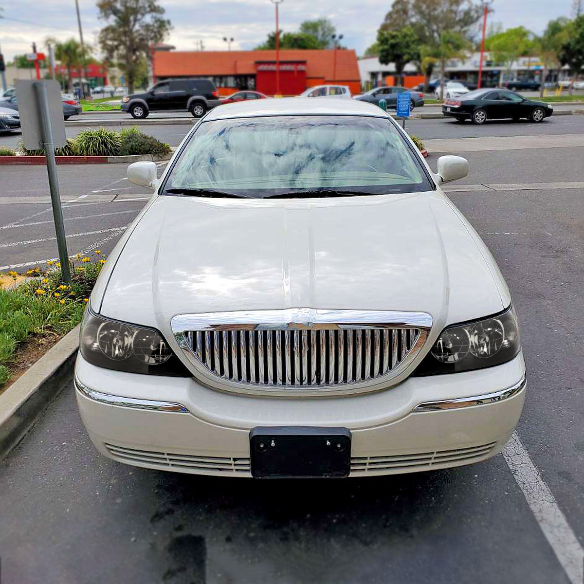 Spec-D 09 Lincoln Town Car Factory black headlights
