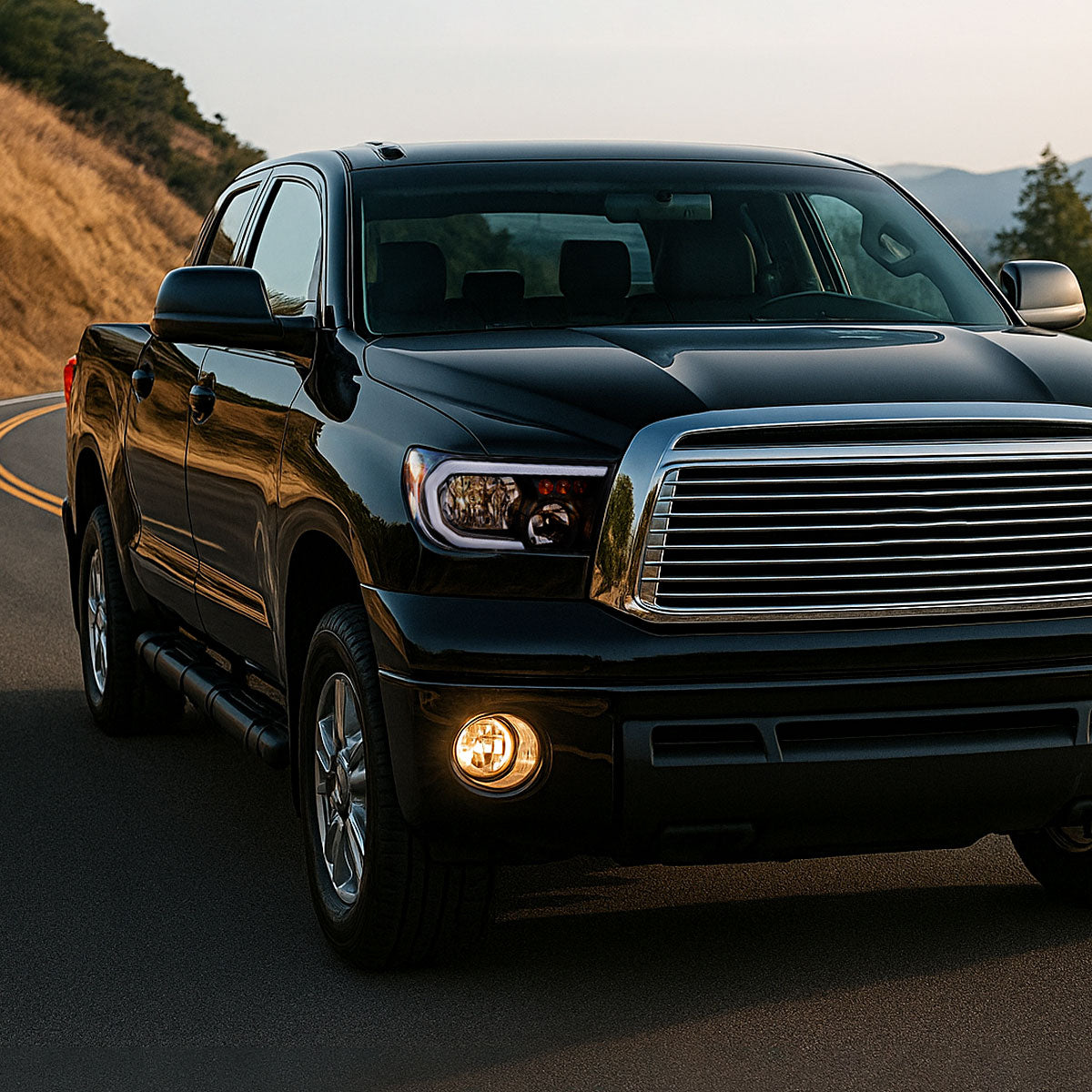 Spec-D 2007-2013 Toyota Tundra/2008-2017 Sequoia LED Tube OE Style with LED Turn Signal Black Headlights