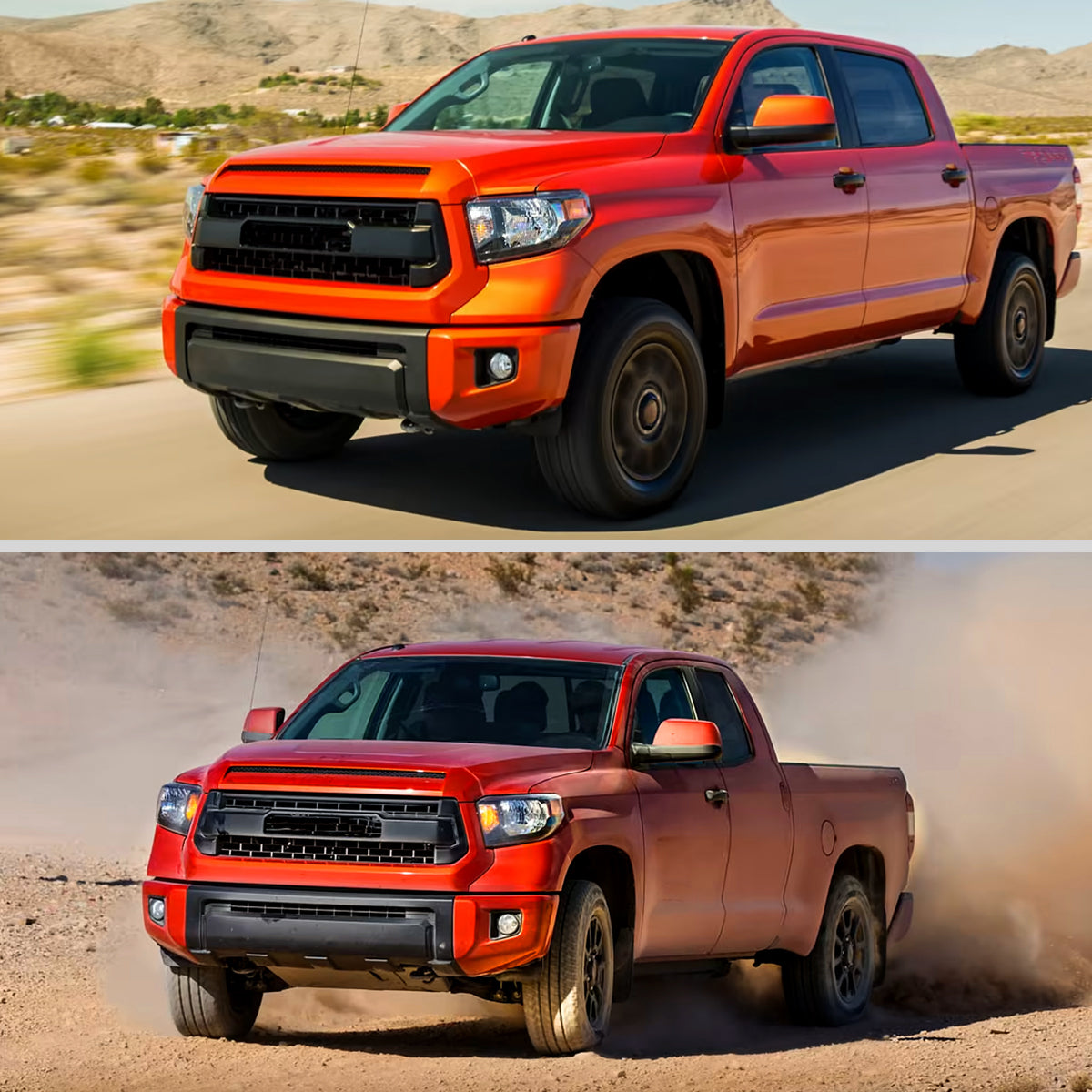 Spec-D 18 Tundra OE Crystal Amber black headlights