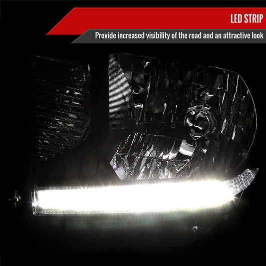2015 Toyota Tundra Factory Strip Spec-D aftermarket headlights