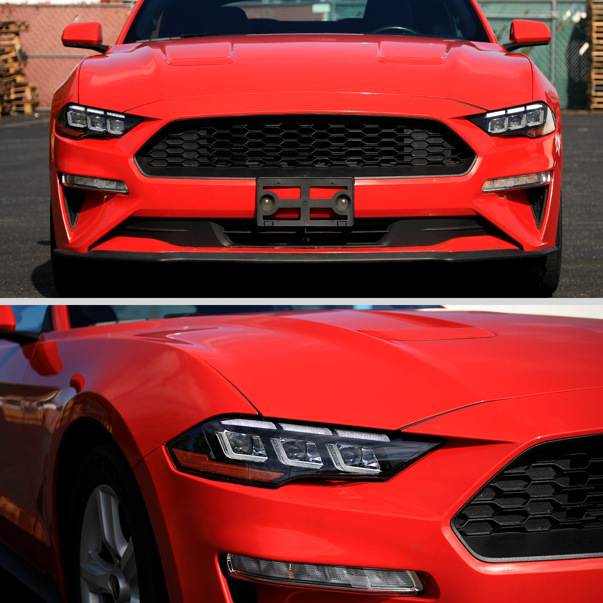 Spec-D 22 Mustang Pro Start-Up Animation black headlights