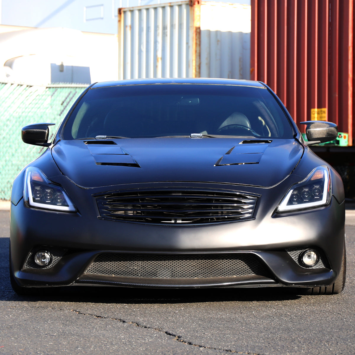 Spec-D 2008-2013 Infiniti G37/2014-2015 Q60 2DR/Convertible Sequential Switchback LED Turn Signal Full LED Triple Projector Matte Black Headlights