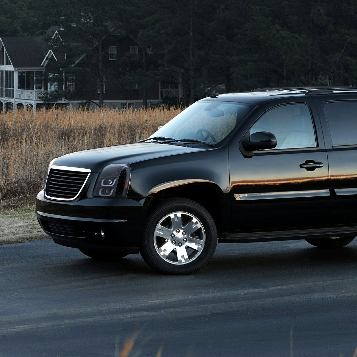 Spec-D 11 GMC Yukon XL black headlights