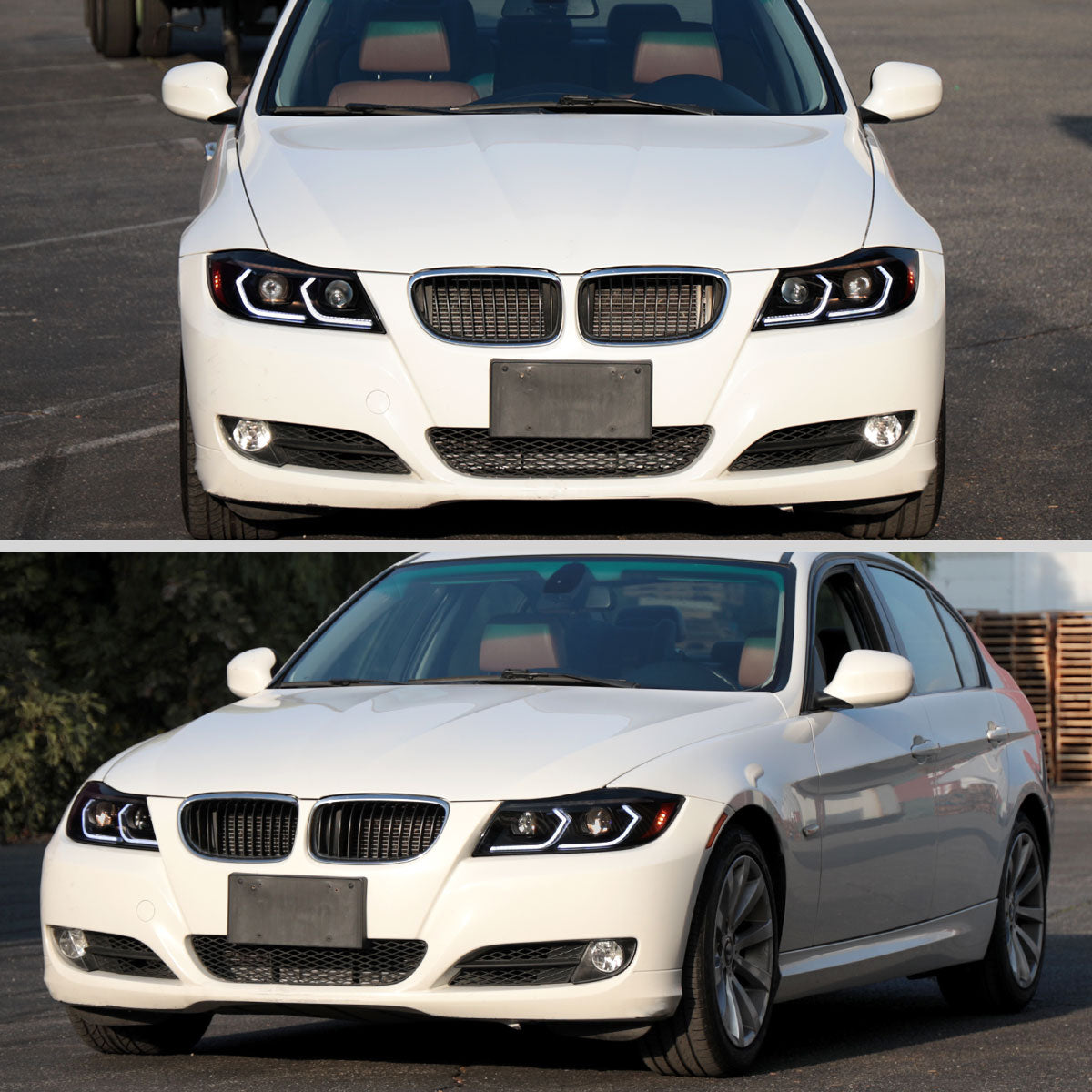 Spec-D 10 BMW E90 3-Series 4DR smoked headlights