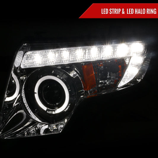 2008 Ford Edge Strip Spec-D chrome aftermarket headlights