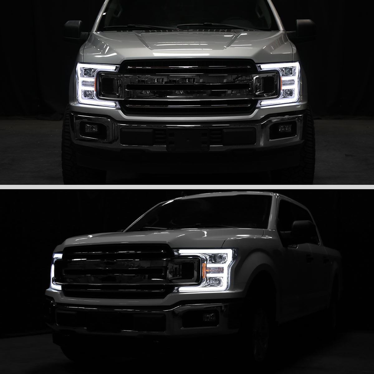 Spec-D 19 Ford F-150 chrome headlights