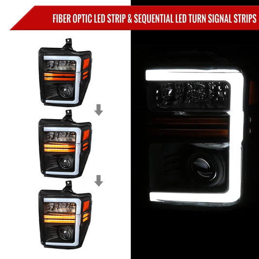 2009 F-250 F-350 F-450 F-550 Spec-D aftermarket Projector headlights