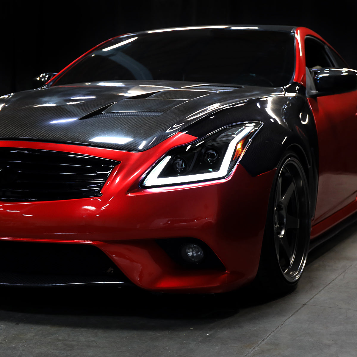 Spec-D 12 G37 Q60 2DR Pro black headlights